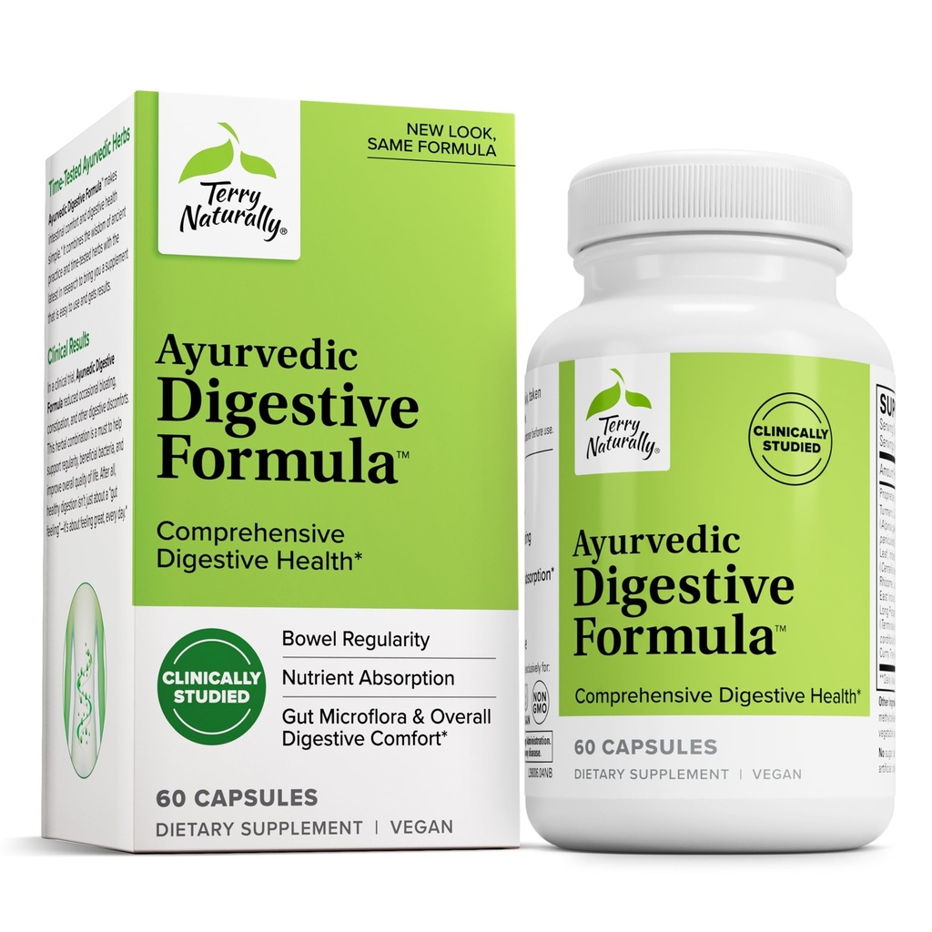 Terry自然 Ayurvedic 消化法 - 对规范化的消化支持 - 对Bowel 健康的支持 - 营养吸收支持 - 对Gut Health & Gut Microflora - 60 Capsules