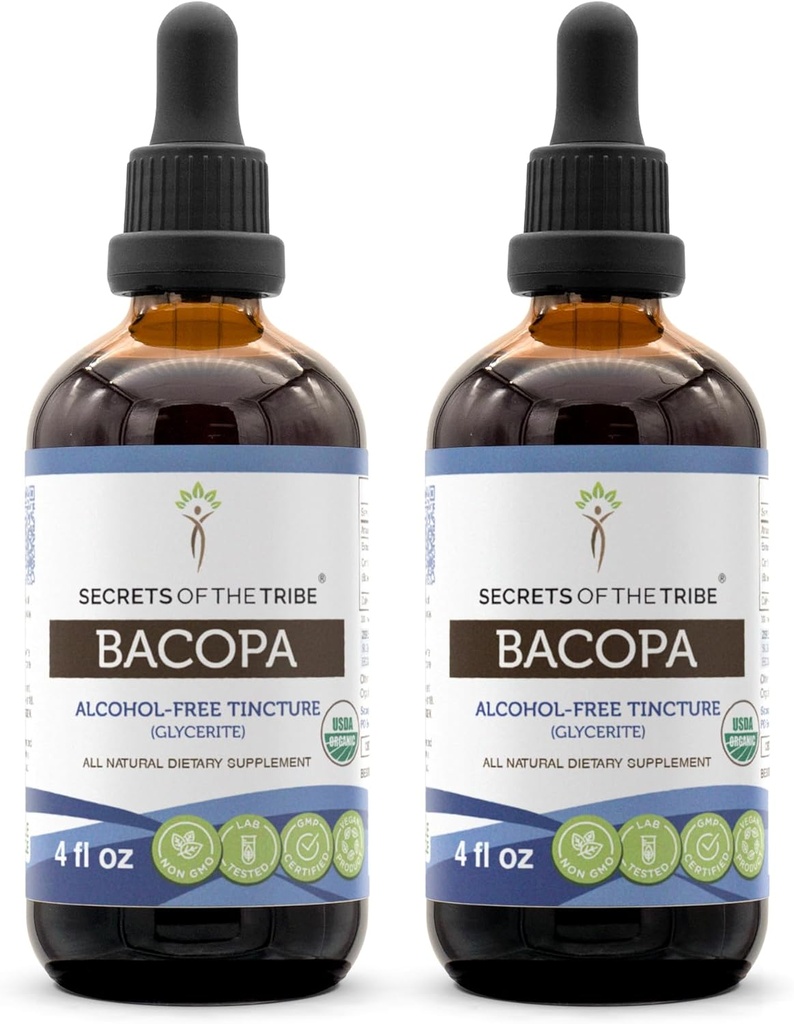 由百度认证的有机巴科帕(Bacopa Monnieri)制成