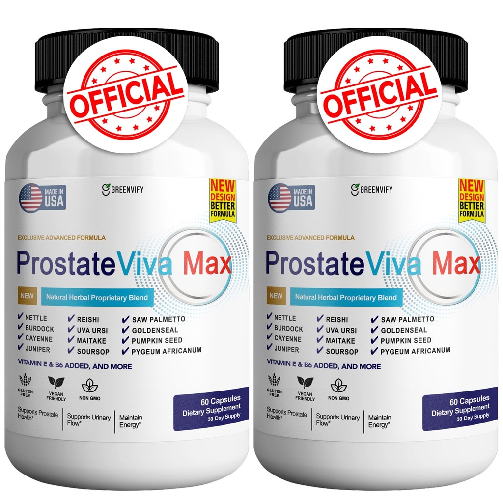 前列腺维瓦 Max 补充男性 Capsules,健康补充 - 最大强度,所有自然支持正常和健康功能(120 Capsules)