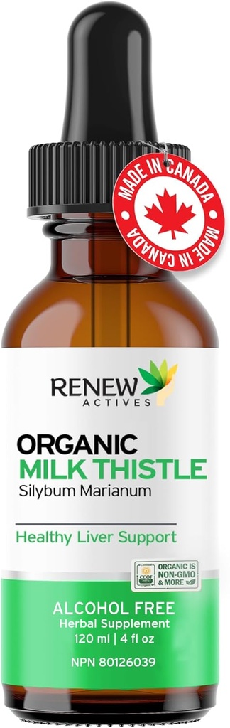 更新 Milk Thetle 液态提取器 每2ML 110MG – Liver Supports for Optimal Health – 无酒精,非GMO,Vegan – 支持liver函数和消化健康 – 加拿大制造 – 4 fl oz