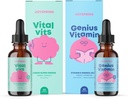 JoySpring Daily Multivevitamin with Burdock Root & Elderberry Bundle 儿童维生素自然来源、非GMO、非酒精液体配方、豁免健康支持 QQ Vegan & 蔬菜补充品