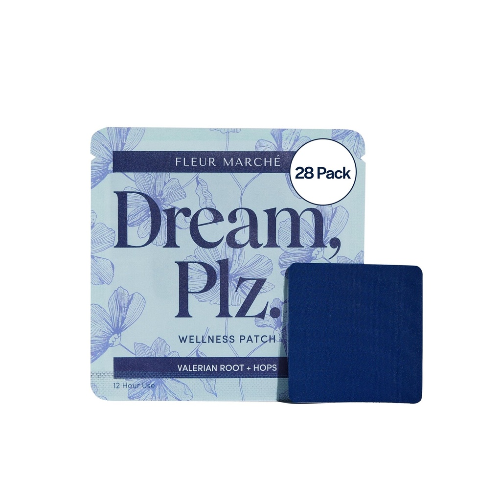 Fleur Marche Dream, Plz植物学睡眠补丁 - 更好的ZZZ与Valerian Root, L-Theanine, Lavender Oil & Hops - 天然镇静剂 - 高度生物可用 - 28补丁