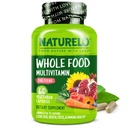NATURELO 少女/男孩多维塔明、60个卡普尔、全食多维塔明和矿物、非GMO、蔬菜