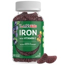 儿童铁补品 – 5 mg 维生素C的Gummys – Great-Tasting Gummys Grape Flavor – 支持Immune健康与帮助缺铁 – Vegan, Kosher, Non-GMO – 60 Counter