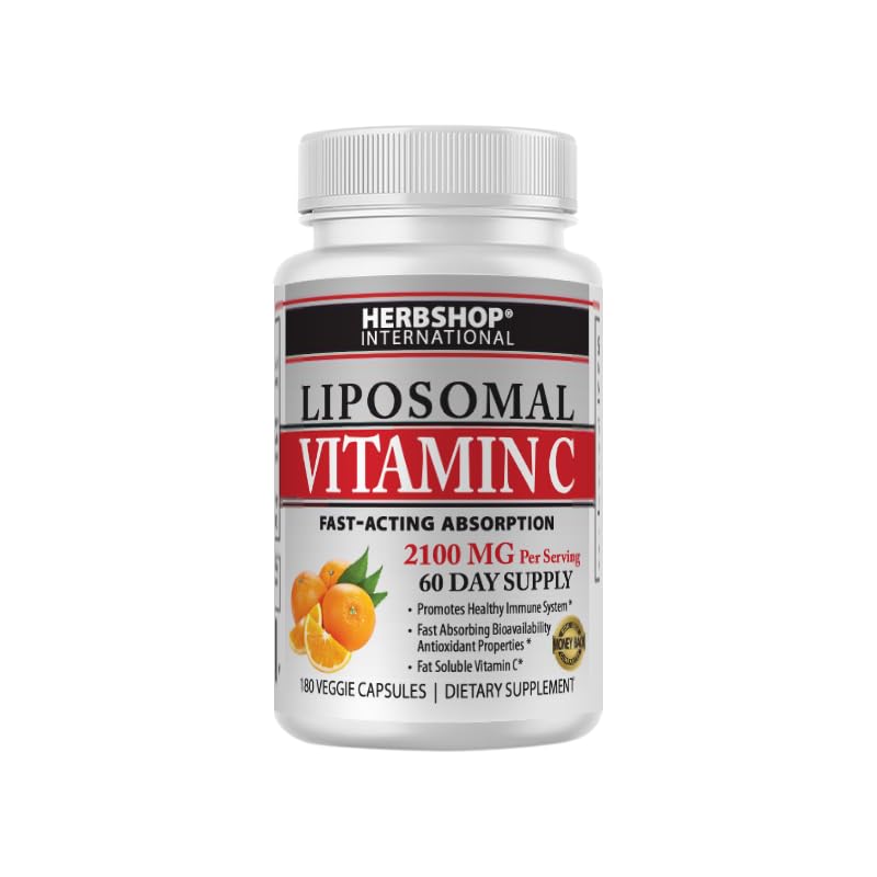 博士Blend Herbshop International Liposomal Vitamin C C Capsules, 2100mg, 高吸附, 合肥溶液, 葵花莱西辛, 180 Capsules, 60-日供应, Premium Wellness 补充