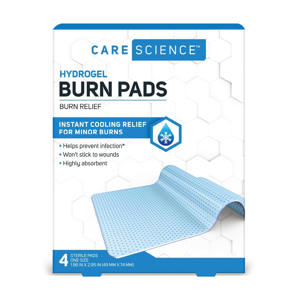 Care Science Hydrigel Sterile Burning dressing Bandage Pades for Burn Relief, 4 cmt QQ 小烧伤即时冷却救济
