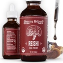 Hodgins 收获有机Reishi 蘑菇 果实体提取图解 - 额外集中的双提取补充 - 支持心脏健康与健康 - USDA 有机蘑菇 - 4 oz