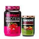 营养学 TRIPACT 蛋白粉 7-in-1 食用替代摇摆 超级莓(40种服务) 绿色和水果 粉末-天然来源超级食品 香草桂(30种服务)