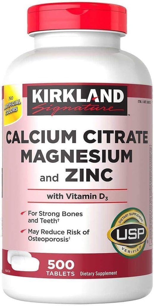 Kirkland 签名 钙 Citrate 500mg (500平板电脑)