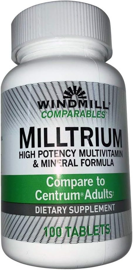 风车比较器 Milltrium 高潜力多维素和矿物片 100 Ea(包2)