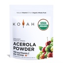KOYAH - 有机阿塞罗拉粉:冷冻-干,纯度100%,每Scoop500毫克天然维生素C,全食,非GMO,Vegan,60种服务,由巴西的acerola Cherries grown制成