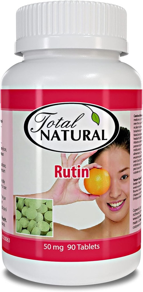 Rutin 50mg 90牌匾 [1瓶],帮助吸食和使用维生素C,改善血管健康,视觉护理