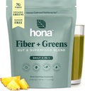 Gut & Superfood Blend,绿皮粉 配有预生素,Probiotics,Fiber & Natural Cafeine, Gluten Free, 糖无,奶无, Vegan Non GMO Greens 超食品粉, 30 Srvgs