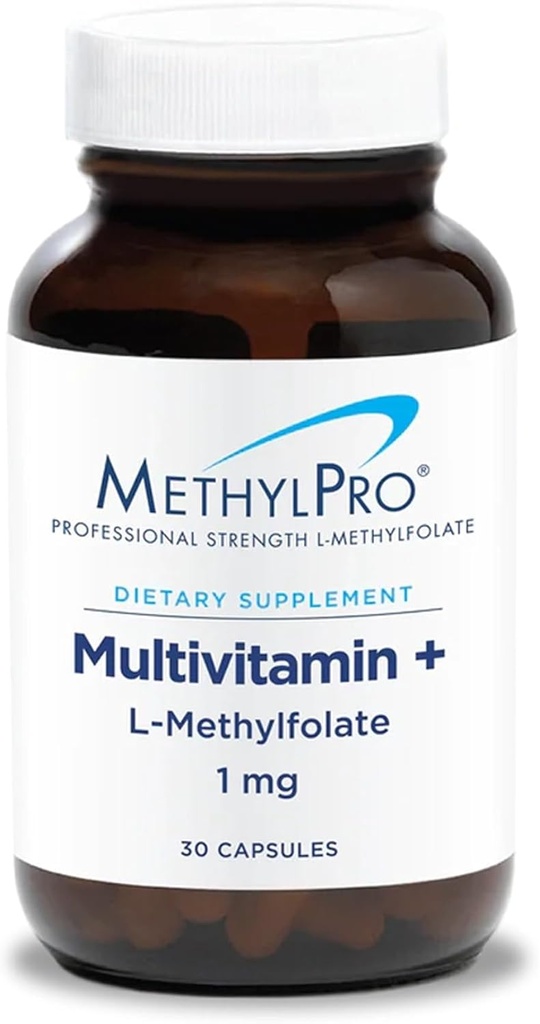 MethylPro 多维生素+ 1 mg 甲基folate - 含维生素A,C,矿物,甲基化B 复合体,不含铁的多维生素 - 30 capsules