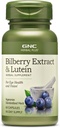 GNC 草药加Bilberry 提取剂和Lutein 补充剂,蔬菜,支持眼和视觉健康,60种服务