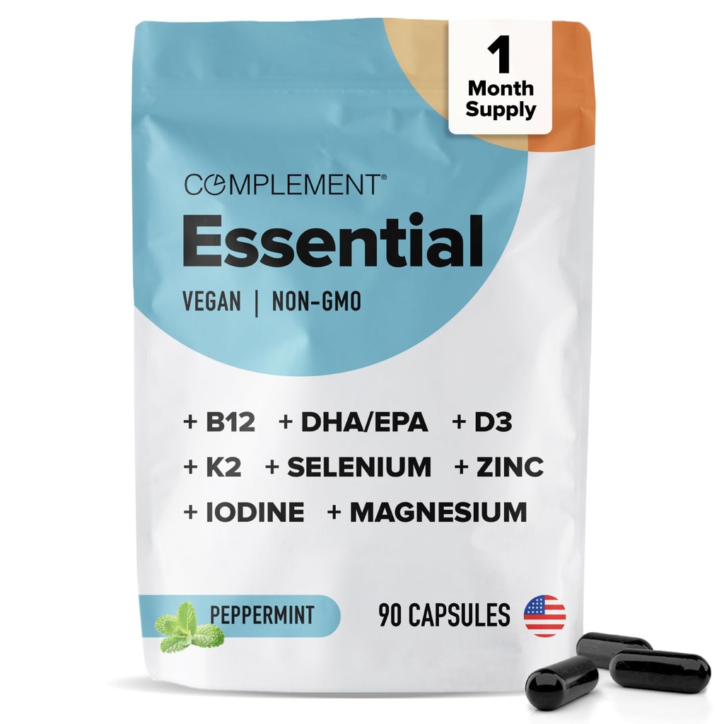 与Omega-3 DHA & EPA、B12、维生素D3 & K2、锌、硒、镁、碘 -- -- 支持豁免和整体健康互补