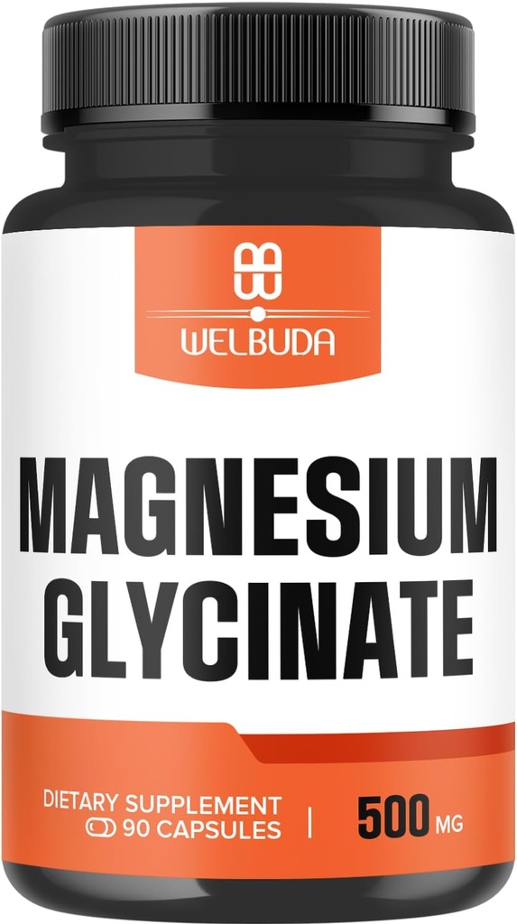 含20%纯度的镁-500毫克用于脑健康、骨质健康、能源生产、舒适的Mood & Muscle-90 胶囊-提供100毫克元素镁