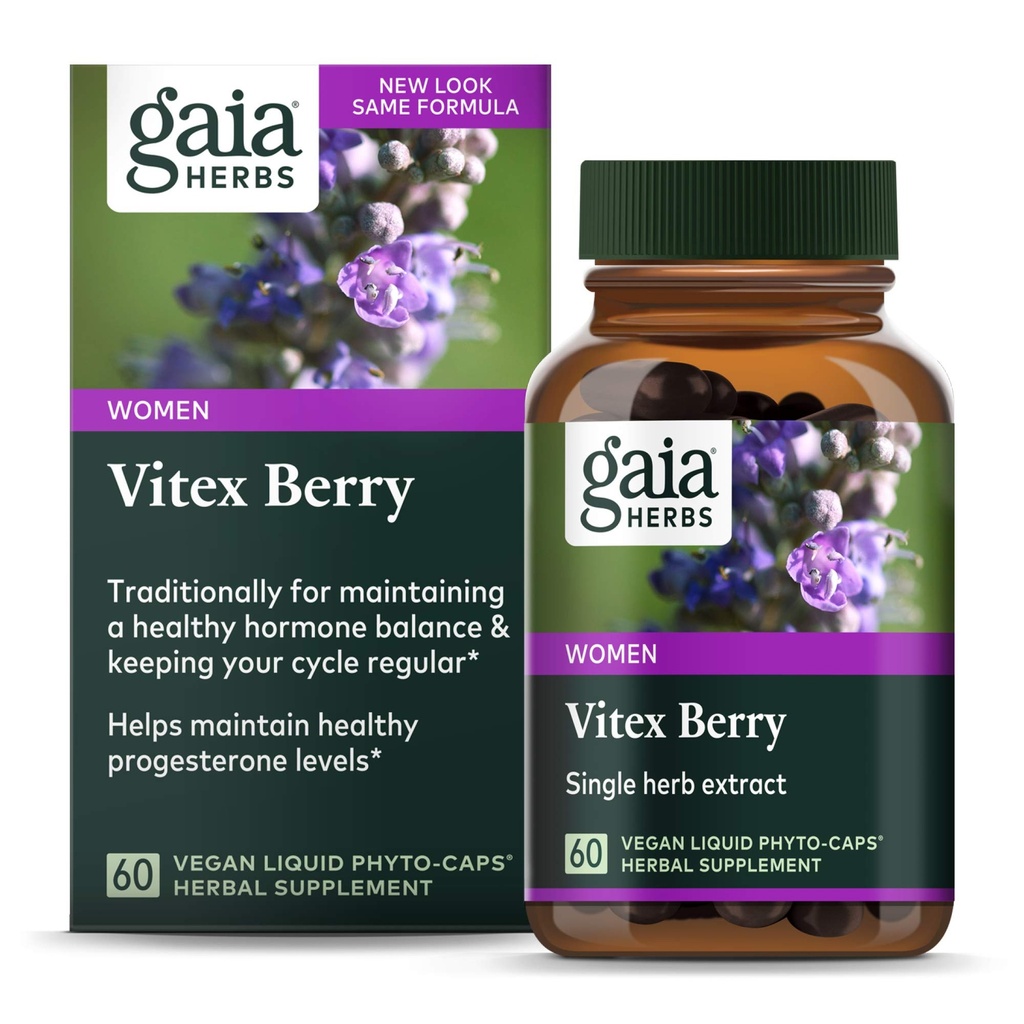 Gaia Herbs Vitex Berry, Chasteberry, Hormone 平衡给女性, Vegan 液态卡普勒斯, 黑色60个伯爵