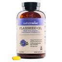 NatureWise Flaxseed Oil 1,242 mg, Fish Free Omega 3 6 9 含720mg ALA, 心脏健康支持的饮食补充-有机,冷压,非GMO - 240 软胶[8-Month 供应]