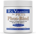 Rx维生素 Phos-Bind - 肾脏支持补充粉剂 - 猫和狗磷酸Binder 肾脏健康 - 支持正常肾脏清洁和基本肾脏护理 - 200g