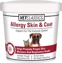 Vet Classics过敏皮肤 & Coat Support Pet Supplor for Dogs & Cats – 猫皮湿,狗过敏,宠物呼吸卫生的宠物健康补充 – 包括抗氧化剂 – Soft Chews 90 Ct.