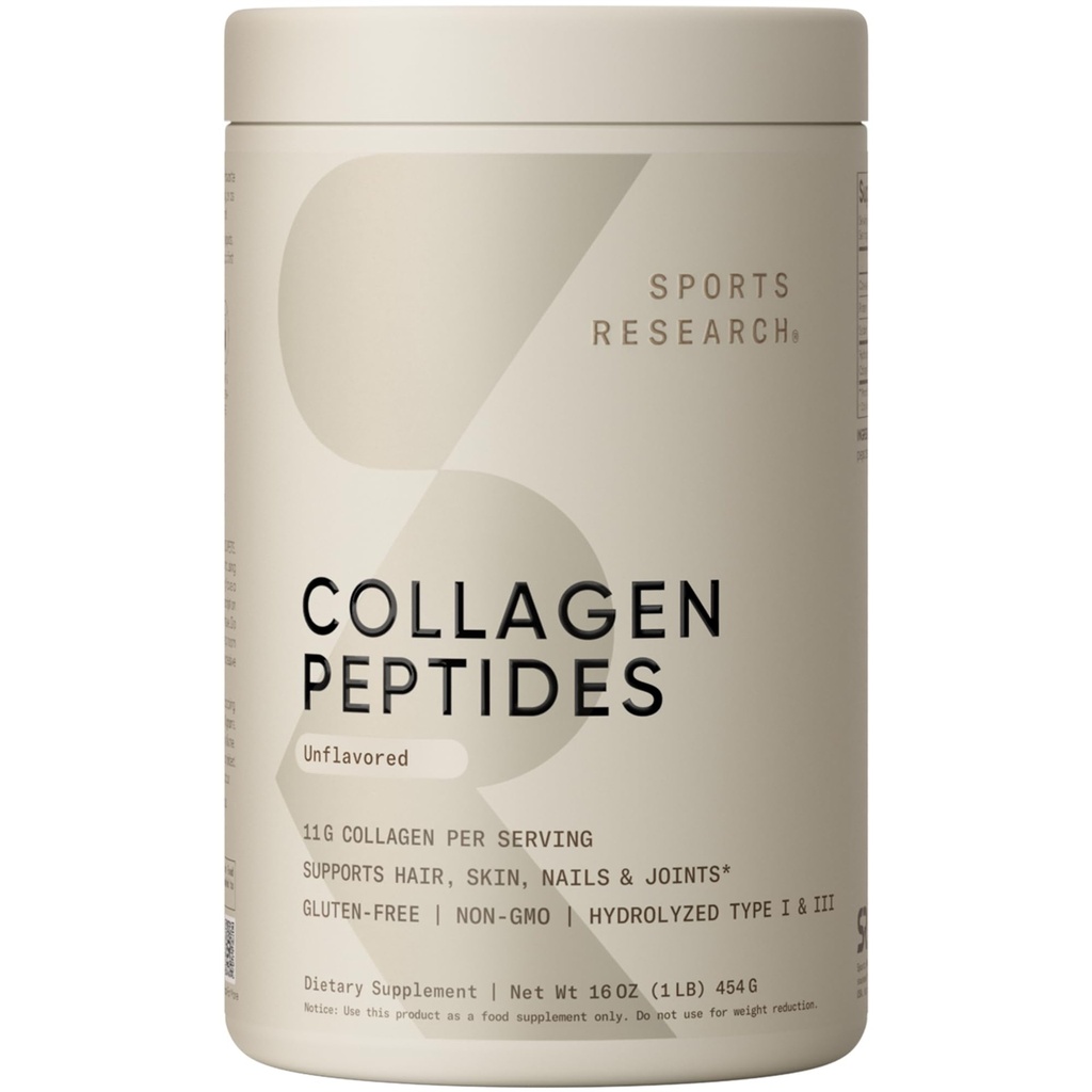 运动研究 Collagen Peptides - 水解1型和3型Collagen 蛋白质补充型健康皮肤,钉子,和联合型 - 易混合重要营养素和蛋白质,女性和男性的Collagen