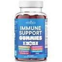 新AGE 8 in 1 Imune Assistance Booster Supplement 配有 长老莓,维生素C和锌50mg,维生素D5000 IU, Quercetin & Bromelain (8 in 1 Gummys (Pack of 1))