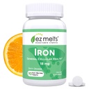 EZ 熔铁溶解性铁补充剂 18 mg,无糖,3-Month 供给 - 90 counter (Pack of 1)