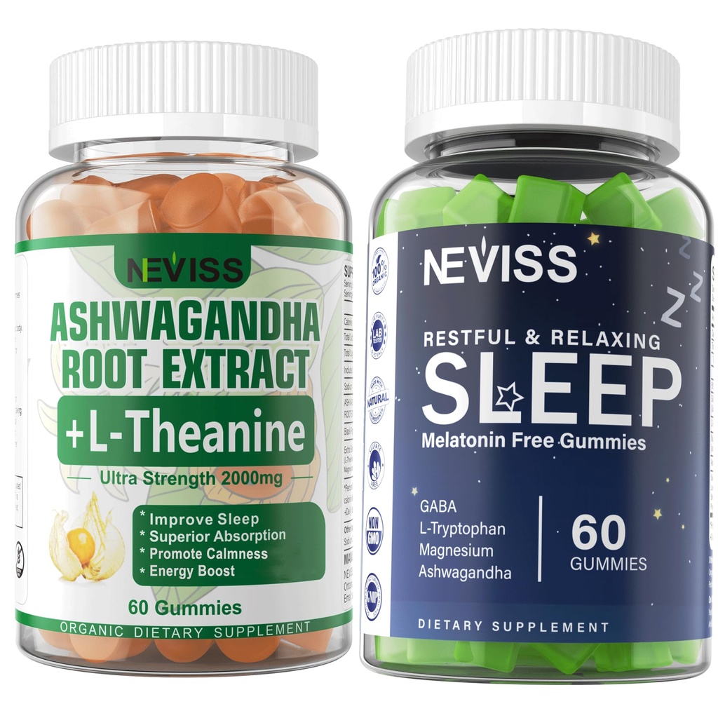 NEVISS 美拉图宁自由睡眠 Gummys + Ashwagandha Gummys 2000mg