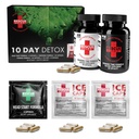 拯救Detox 10天永久Detox Kit - 132ct Capsules 综合全身清洁与Bonus Instant ICE Caps