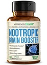 Nootrophic Brain Support Suppless - 诺特罗比大脑促进器,用于增强焦点,浓度和记忆. 脑神经促进脑健康,Mood & Energy支持. 非GMO (英语). 在美国制造的 60顶