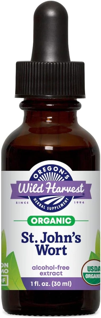 俄勒冈州野生收获 新鲜有机物 圣约翰虫提取器 1 Fluid Ounce