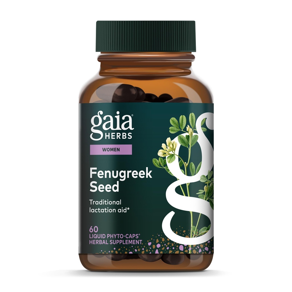 Gaia Herbs Fenugreek种子 -- -- 帮助支持健康哺乳和母乳生产* -- -- 用有机Fenugreek种子制作 -- -- 60 Vegan液态植物卡普尔(最多15天供应)