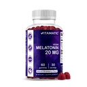 成人维他命的Melatonin 20 mg Gummys, 30名服务者 - 60名计数 - 非哈比人构成补充