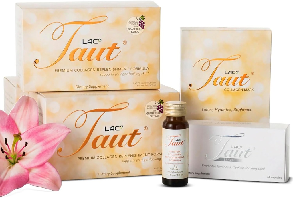 TAUT Premium 高级 Collagen - 液态Collagen 女性 Collagen 饮用高级水分,维生素C,皱纹,细线和下沉皮肤 - 最佳液态Collagen