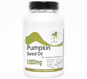 南瓜种子油 1000mg 乳化干 ~ 200 Capsules - 无添加剂 ~ 自然补充剂