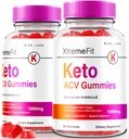 rize 实验室 - Xtremefit Keto ACV Gummys for Advanced Wight Loss, Advanced Formulament, Apple 苹果苹果酒葡萄酒补充剂(120 Gummys)