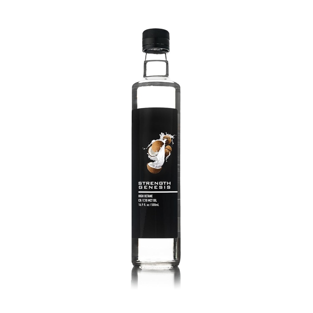 MCT 高八烷C8 MCT 石油 500ML BPA 自由玻璃瓶 最佳 MCT Keto 咖啡,茶,滑块 纯 MCT 椰子油 60% C8 40% C10 非GMO 椰子 Gluten Free Unflavored