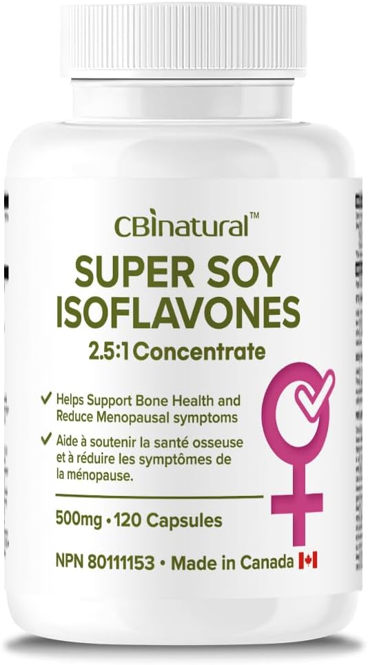 Soy Isoflavones 2.5:1 提取500毫克(1250毫克等效),支持妇女的健康,120 Vegan Capsules,4-Month供应,非GMO,Gluten Free