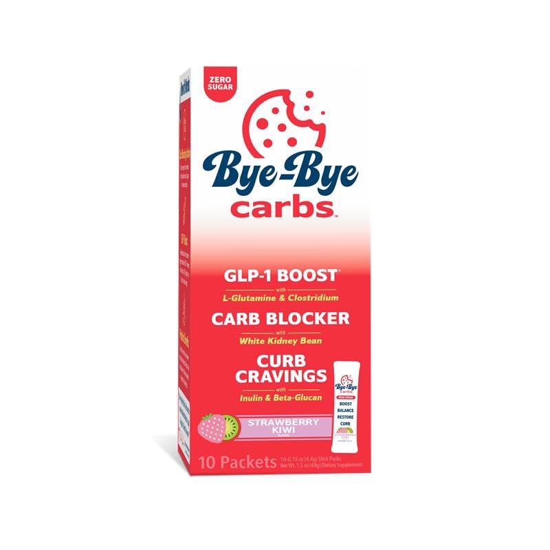 Bye-Bye Carbs - Carb 屏蔽饮料混音 - Fight Crawings, Feel Full Longer, & 支持文摘无糖 & Keto 友好 - 草莓 Kiwi