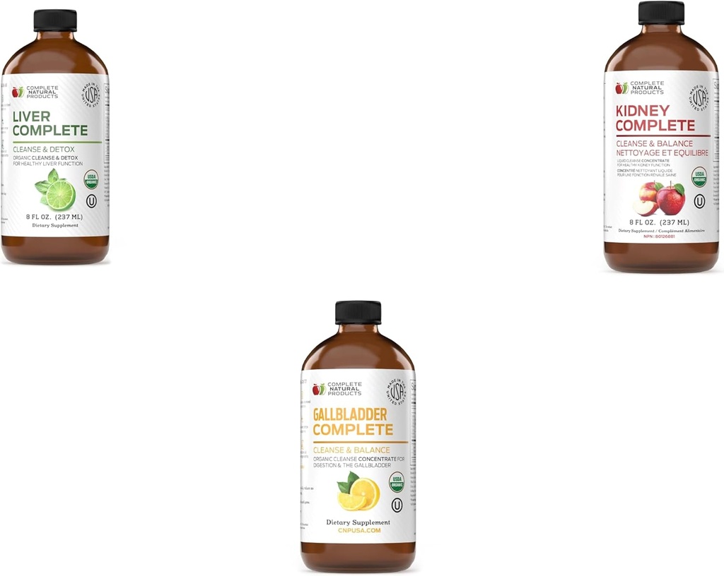 完整天然产品 肝脏 完整 8oz,肾脏 完整 8oz & Gallbladder 完整 8oz Bundle