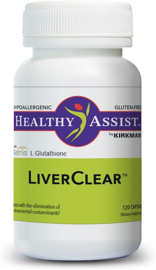 Kirkman LiverClear 补编,120 Capsules, 身体清洁与维生素C, E, 硒, Taurine, Curcumin, Milk Thetle, Glutathione, NAC & Calcium 支持身体的自然清洁路径