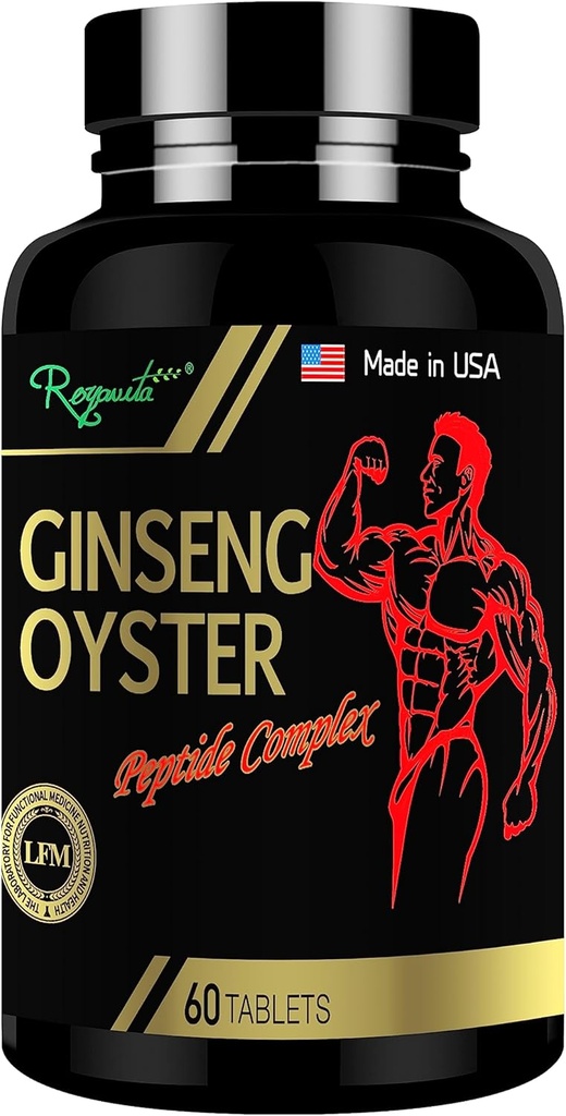 Ginseng & Oyster 复杂板块用于促进你的能量和免疫系统,一天的男子健康 Ginseng & Oyster 复杂公式,Male 增强补充,60平板/瓶,15天剂量