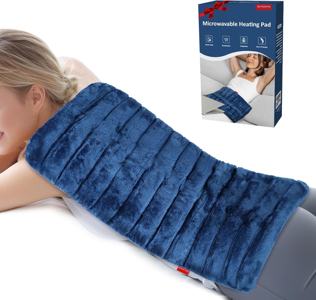 Confytemp Extra 大型微瓦可热帕用于后痛救助, 12"x23" 3.7 LB Moist Heat Pad for Neck Shoulder, Cramps, 物理治疗母亲日礼物 for Aches, Joes