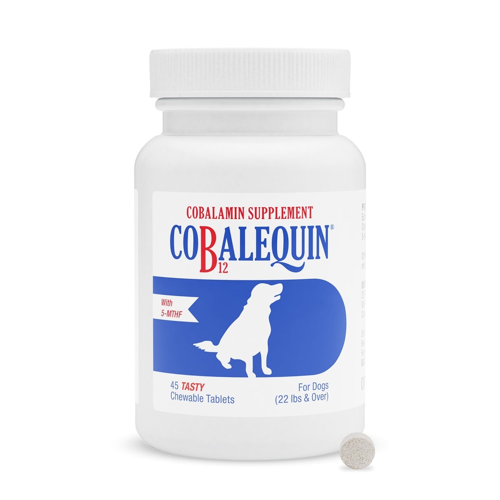 中到大狗的Cobalequin B12补充剂,45块可切片,水解鸡,2.08盎司