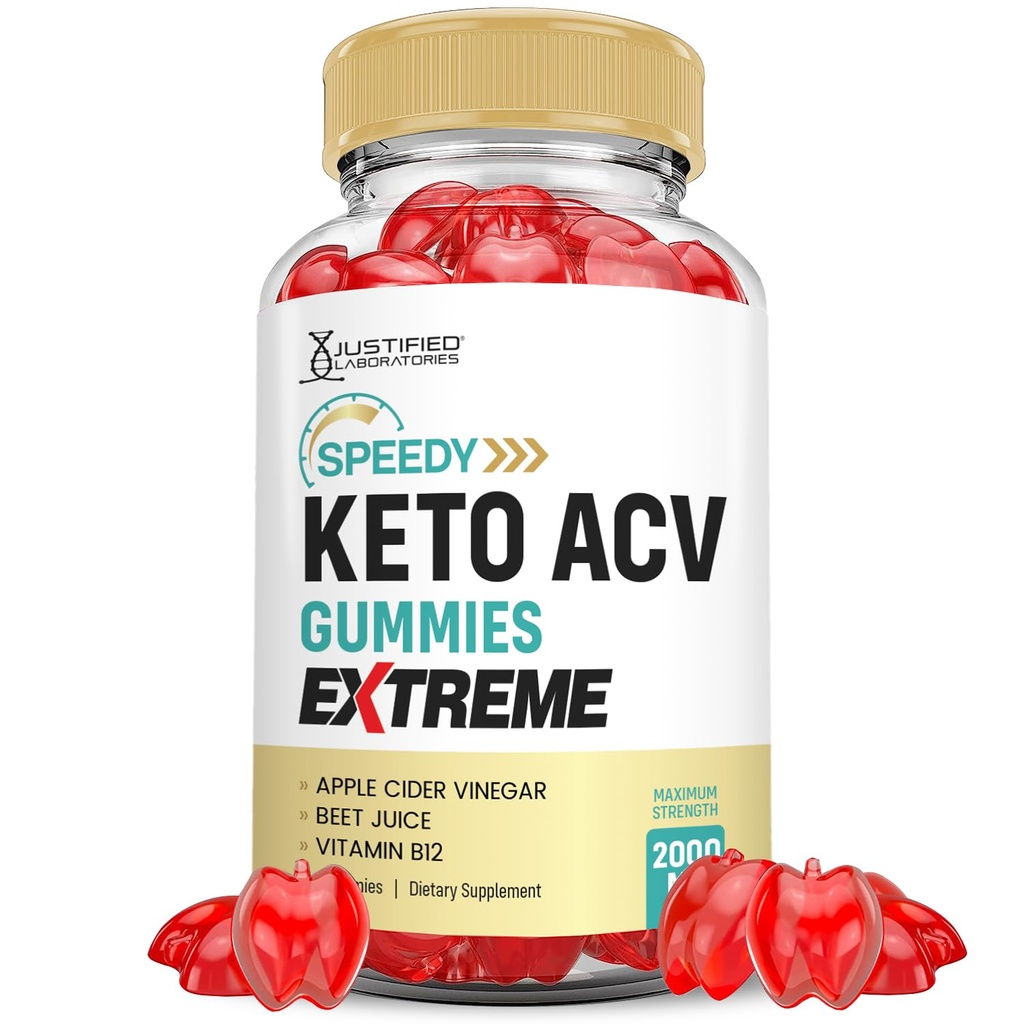 快速 Keto ACV Gummys Extreme 2000MG 快速 Keto Gummys 高级公式 Apple Cider Vinegar 配有石榴蜂蜜汁粉 B12 Vegan Non GMO 60 Gummys