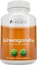 纯综合有机 Ashwagandha 1300mg - 180 Vegan Capsules - 650mg of Ashwaganda per Capsule - 3个月供应 - 高强度 Ashwaganda 根提取与黑椒