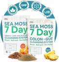 大西洋自然海 Moss 7天全体清洁 Detox Bundle, Colon cleanse Powder with Psyllium Husk Senna Powder & 有机海 Moss Powder Kidney, Liver, Gallbladder, Pineapple Flavor 饮料混合