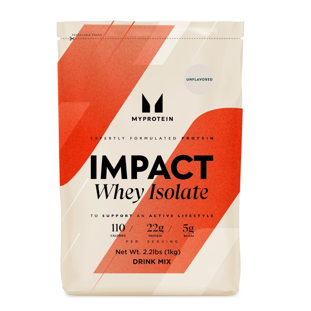 我的蛋白质影响 Whey蛋白质隔离,2.2 Lbs(40 services) 无味,22g蛋白,3.5g Glutamine & 4.5g BCAA Per Service, Shake for Muscle Stription and Recover