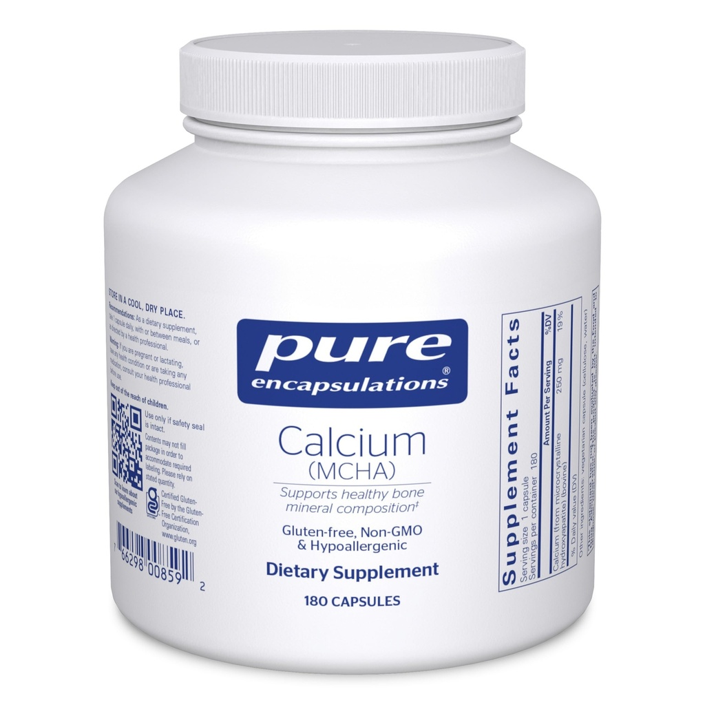 纯封装 Calcium MCHA 支持骨头的假封装补充* 180个封装
